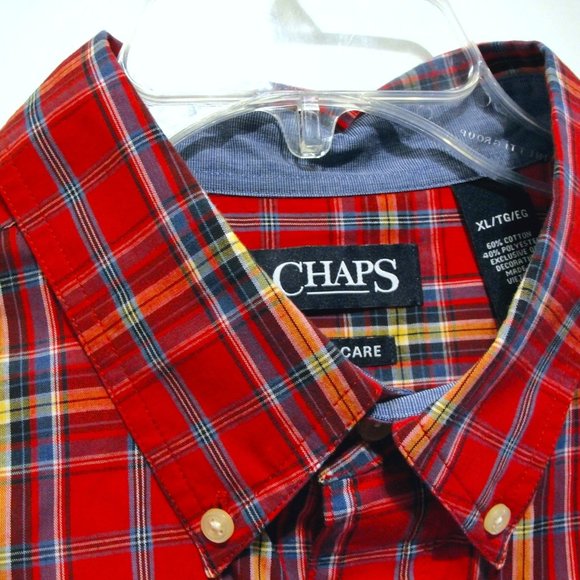Chaps Other - Chaps LS XL Easy Care Rainbow Red Yellow Blue White